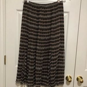 Notations Brown Patterned Skirt
